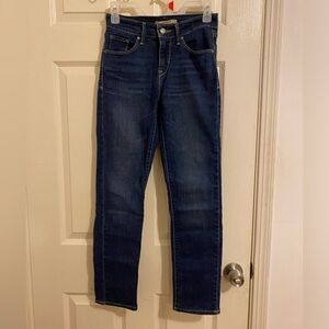 Size 2 Dark Wash Denim Levi Strauss & Co. Classic Mid Rise Skinny Jeans